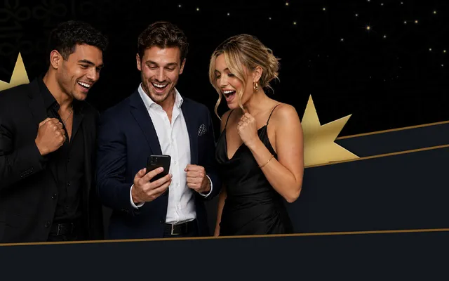 TheClubhouse Casino players celebrating a win on a phone TheClubhouse Casino players celebrating a win on a phone